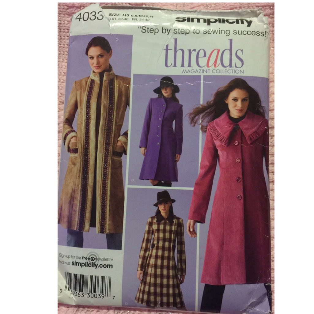 Simplicity Coat Pattern 4033